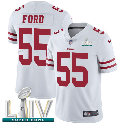 San Francisco 49ers Nike #55 Dee Ford White Super Bowl LIV 2020 Youth Stitched NFL Vapor Untouchable Limited Jersey